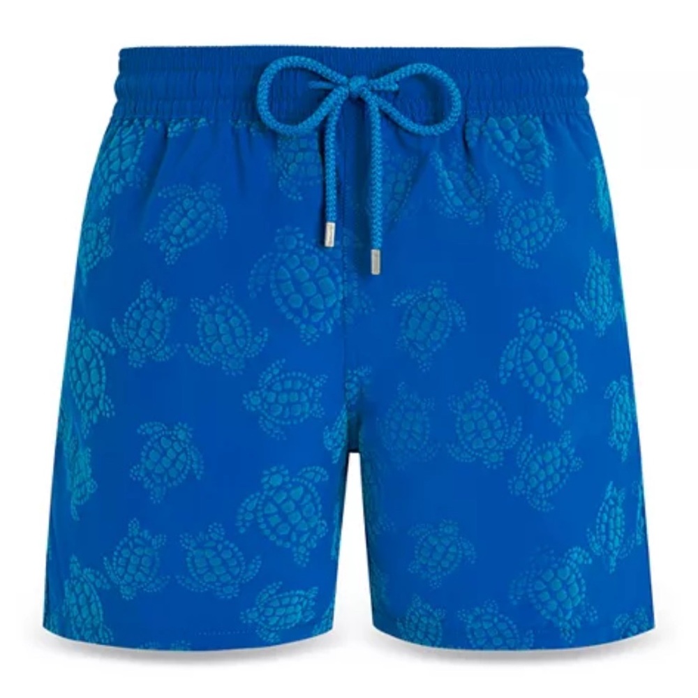 Vilebrequin Moorea Flock Vendome Turtles Print 5" Swim Trunks